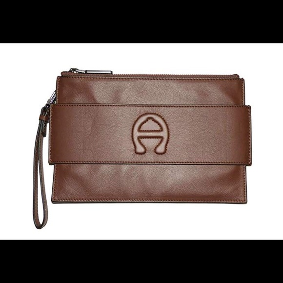 Etienne Aigner Handbags - Etinne Aigner Adeline Handle Wristlet Caramel